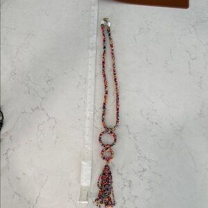 Beaded Multicolor Tassel Necklace - Women Jewelry